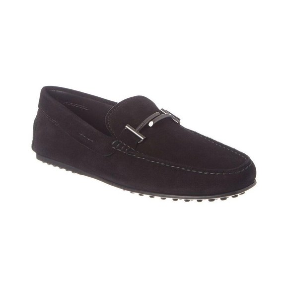 Tod’s Dark Brown Rust Double T Loafers City Gommino Driving Shoes US 10